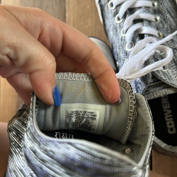 Grey converse women’s size 8 - Picture 4 of 5